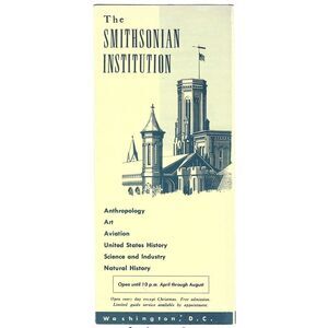 Vintage 1967 Smithsonian Institution Brochure Washington DC 60s Travel Ephemera